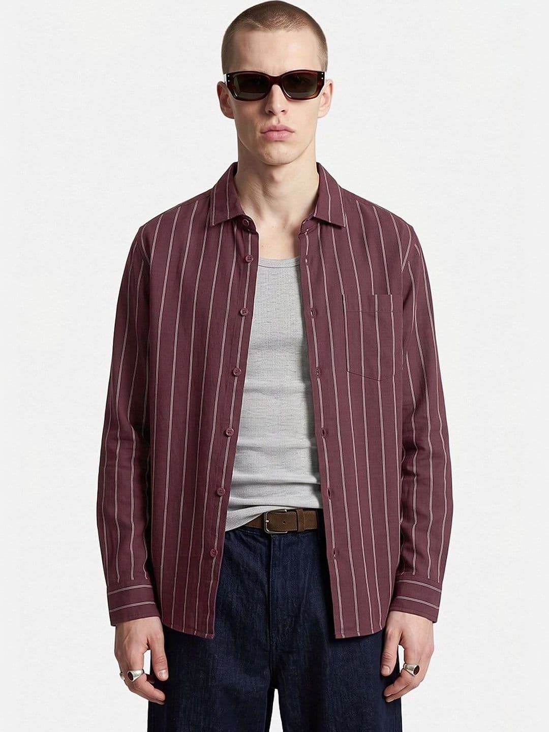 Snitch Men Striped Casual Shirt - view 1
