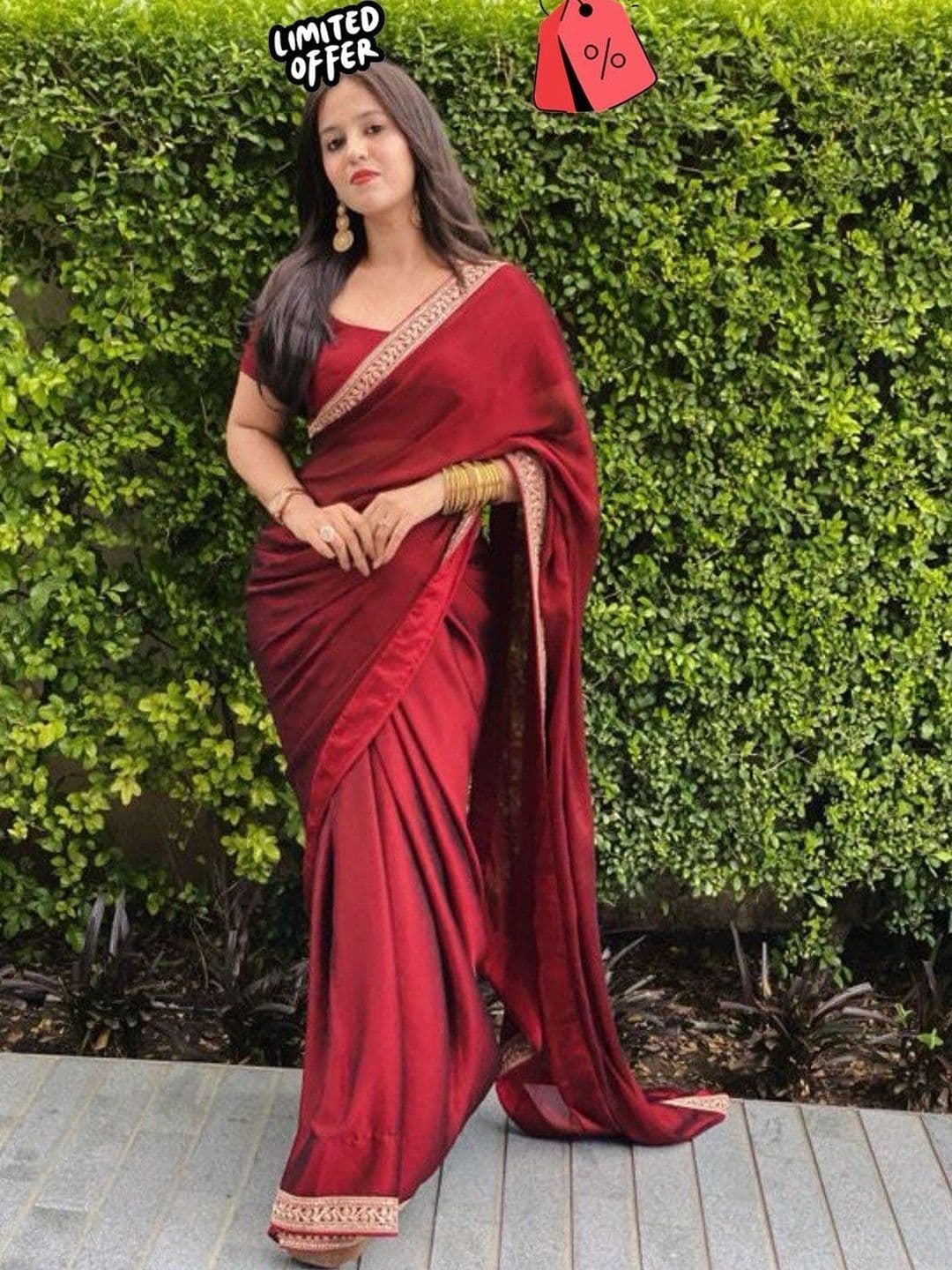Mitera Embroidered Jute Silk Saree - view 1