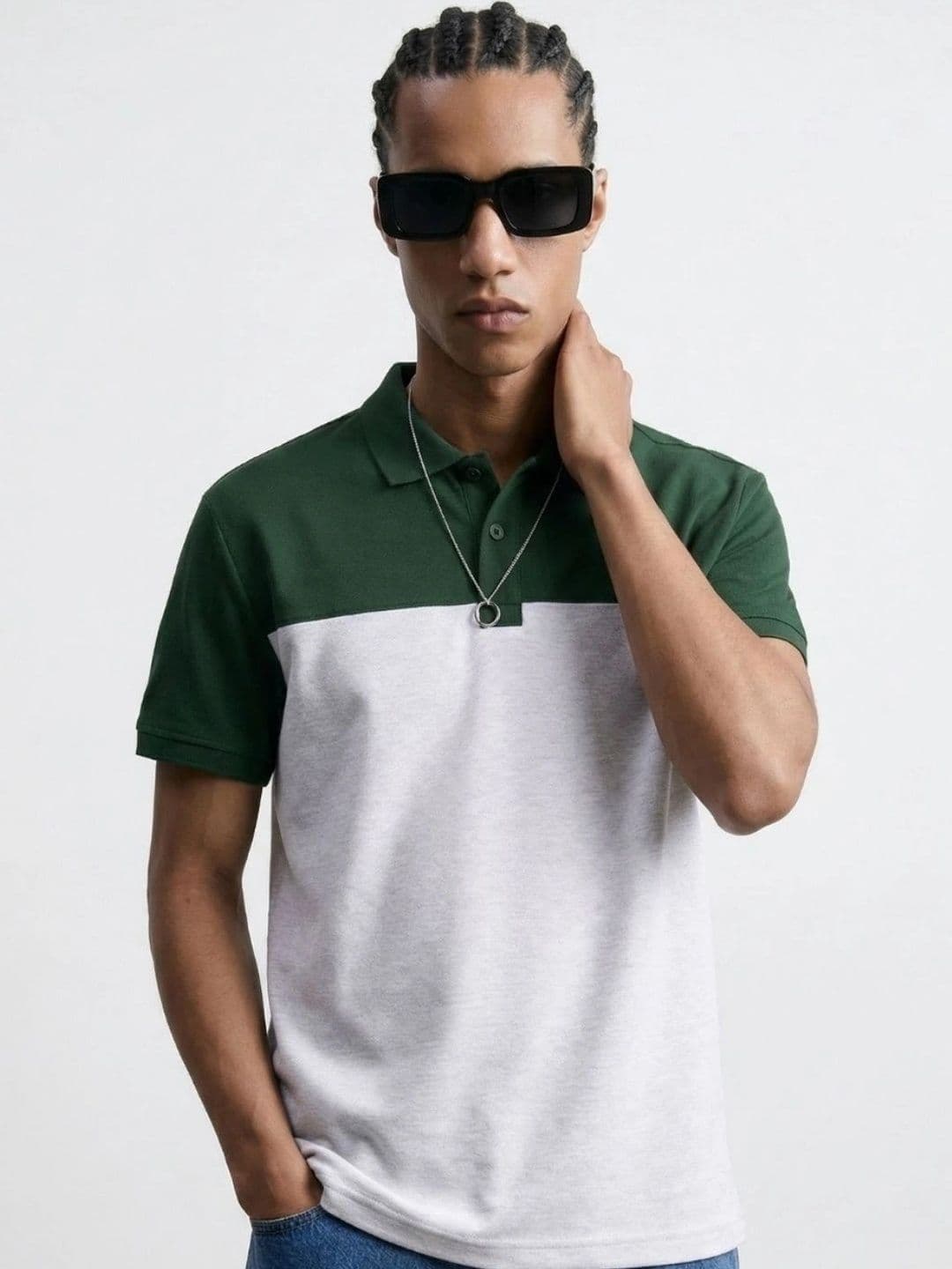 Kook N Keech Men Colourblocked Polo Collar T-shirt - view 1