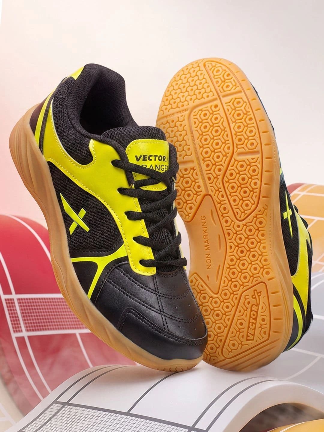 VECTOR X Ranger Court Shoe Synthetic Mesh Upper Rubber Sole Badminton Shoes - view 1
