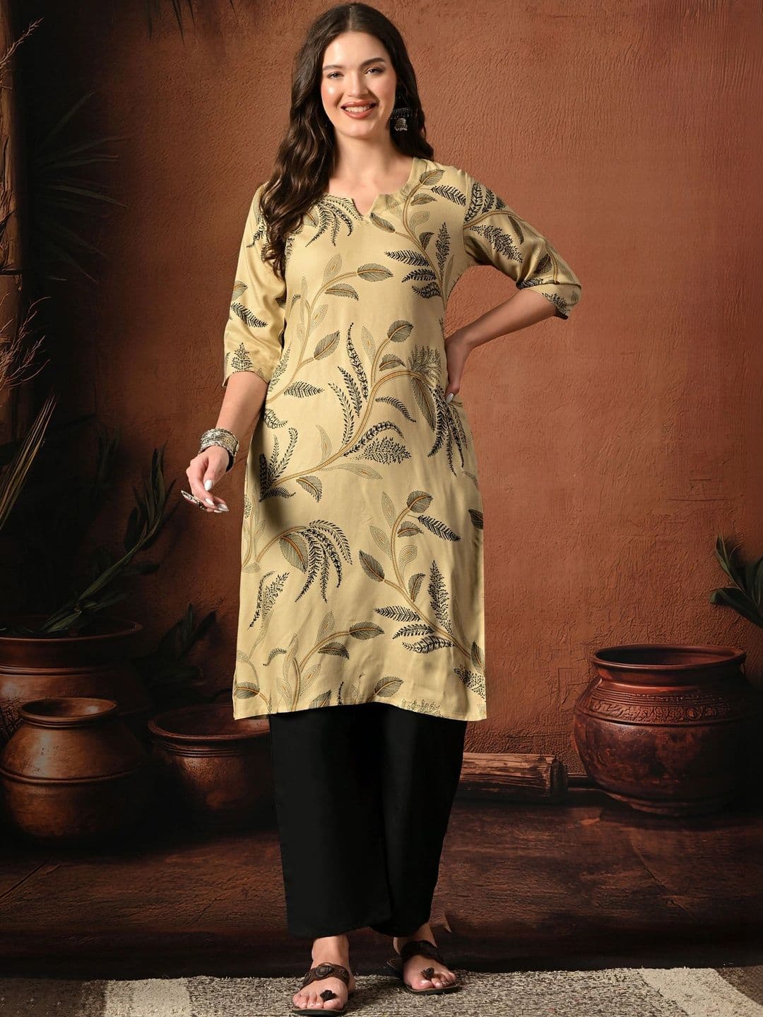 Sangria Women Ethnic Motifs Printed Kurta - view 1