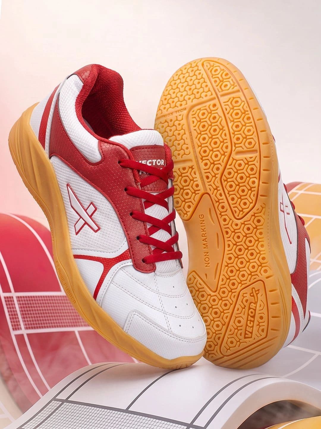 VECTOR X Ranger Court Shoe Synthetic Mesh Upper Rubber Sole Badminton Shoes - view 1