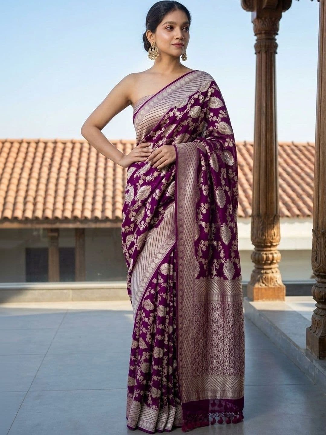 MITAL ENTERPRISE Woven Design Art Silk Saree - view 1