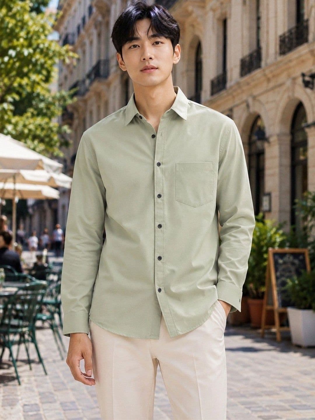 BAESD Men Premium Slim Fit Casual Shirt - view 1