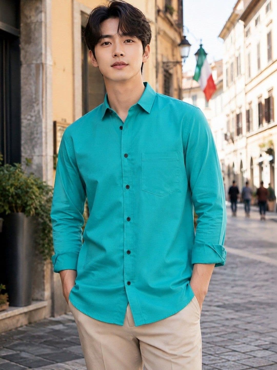 BAESD Men Premium Slim Fit Casual Shirt - view 1