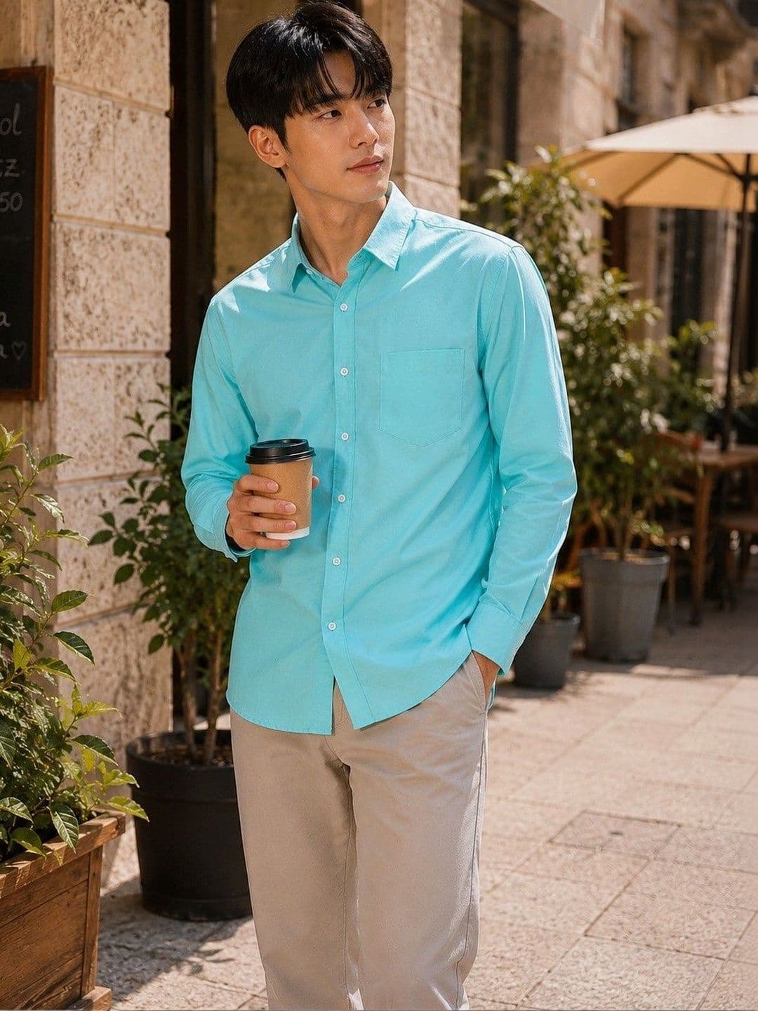 BAESD Men Premium Slim Fit Casual Shirt - view 1