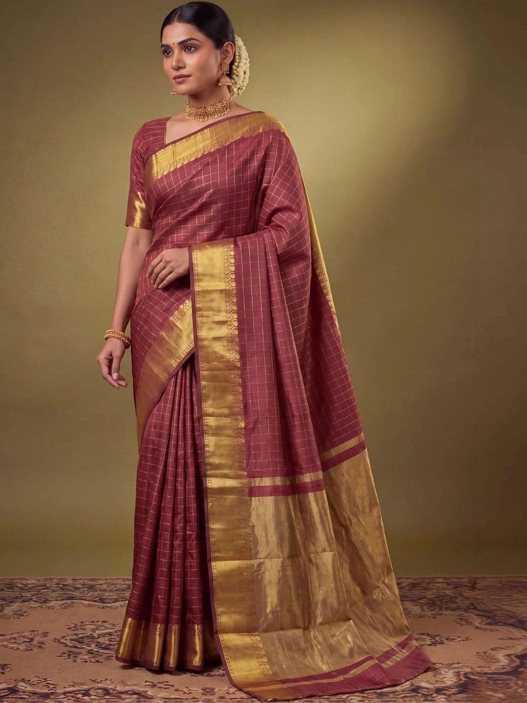 SAMANTHA Woven Design Zari Silk Blend Bomkai silk Saree - view 1