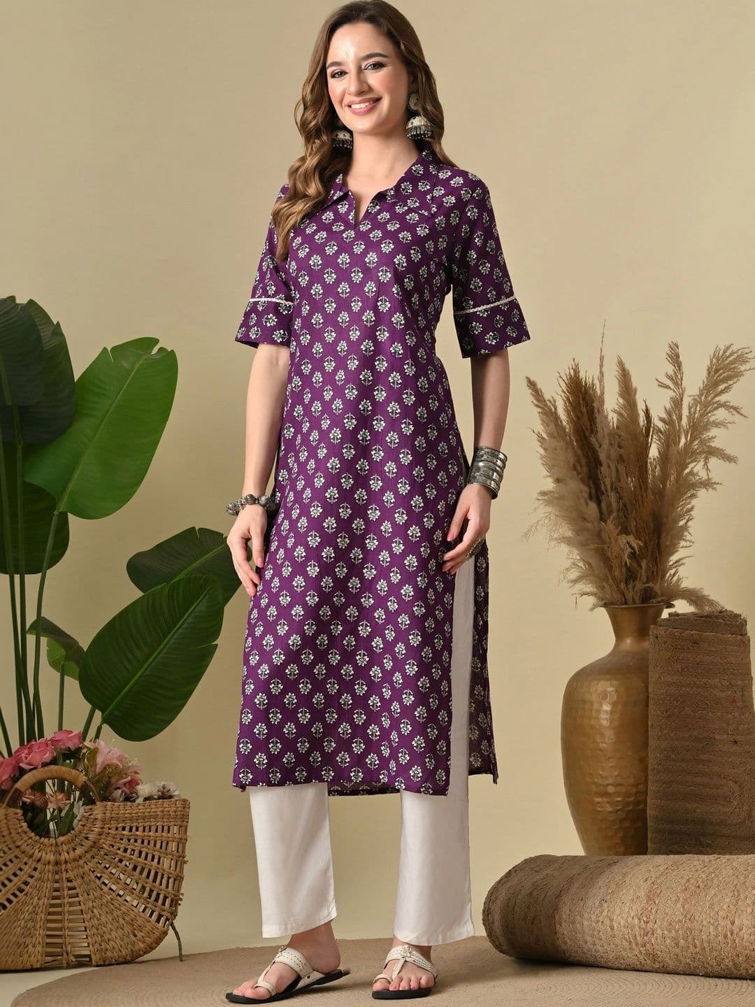 JEMCY Women Floral Printed Kurta - view 1