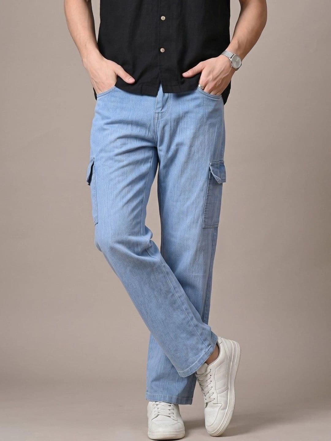 Kook N Keech Men Classic Regular Fit Mid-Rise Stretchable Jeans - view 1