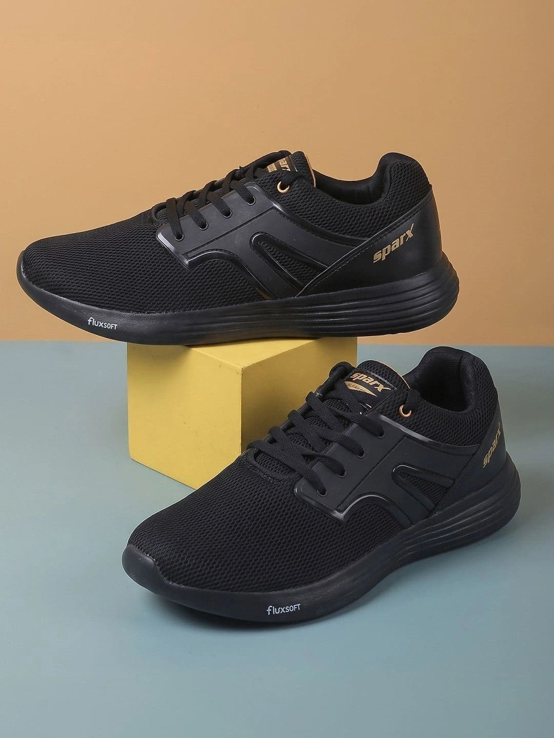 Sparx Men Black Textile Running Non-Marking Shoes - view 1