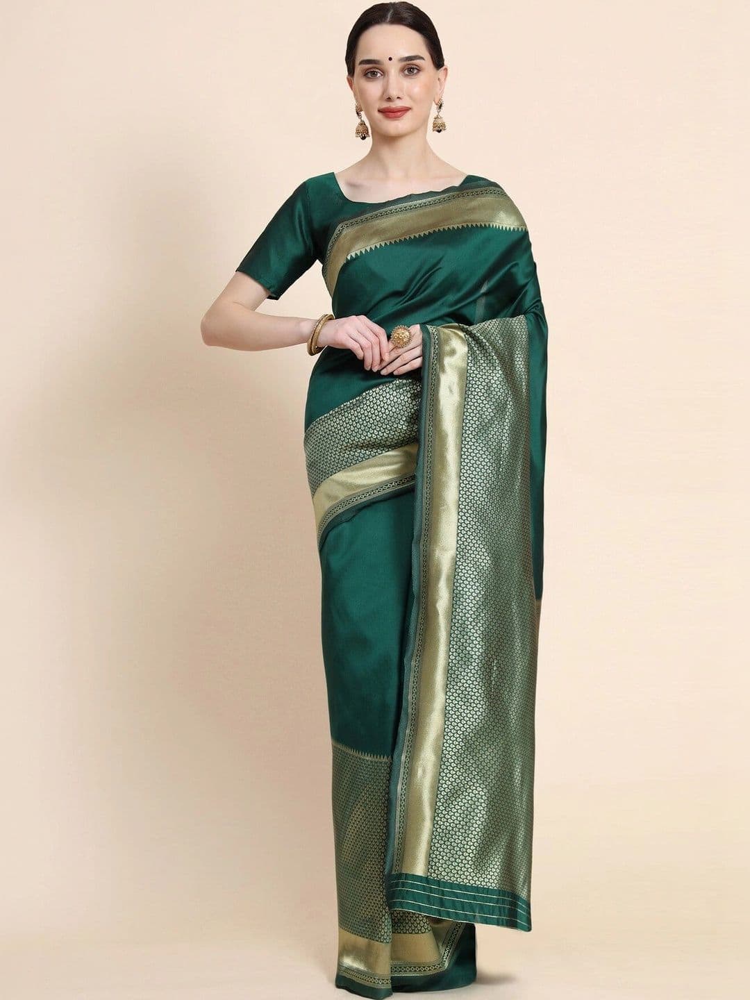 VS MALL Ethnic Motifs Zari Banarasi Saree - view 1