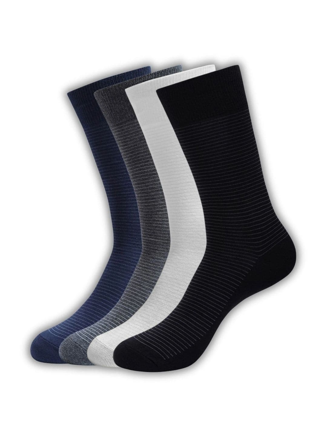 SocksXpress Formal Striped Men Crew Socks Pack of 4 - view 1