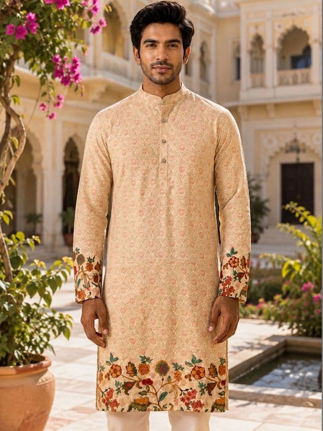 CB-COLEBROOK Men Ethnic Motifs Printed Kurta - view 1