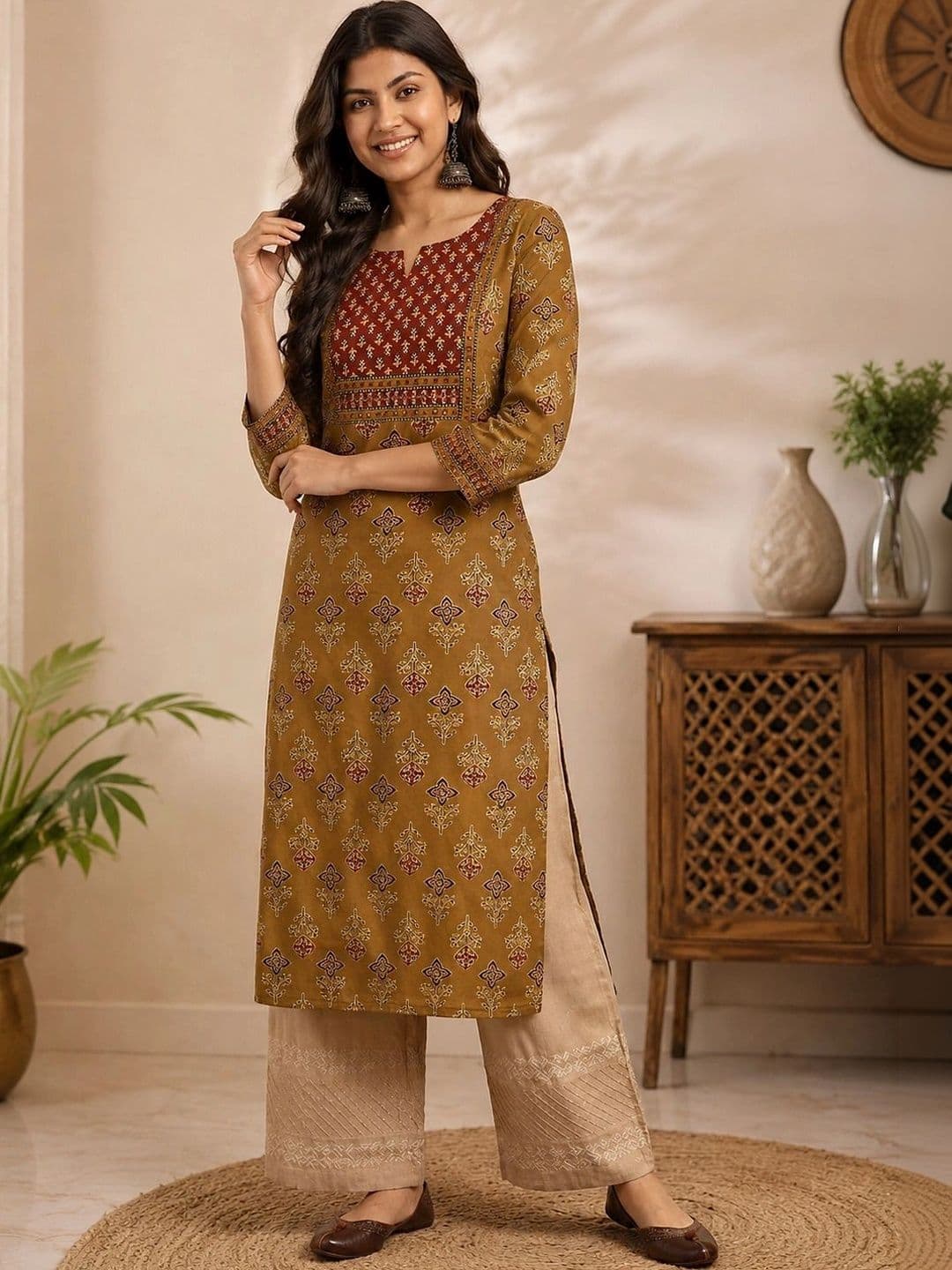 SAK JAIPUR Women Ethnic Motifs Printed Indie Prints Kurta - view 1