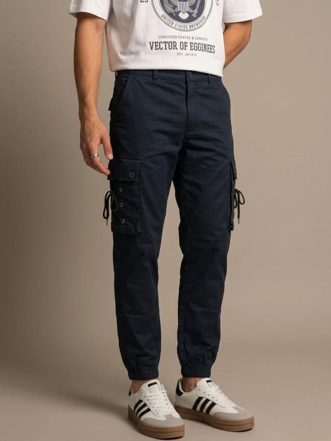 R.Code by The Roadster Life Co. Men Classic Regular Fit Mid-Rise Coated Stretchable Jeans - view 1
