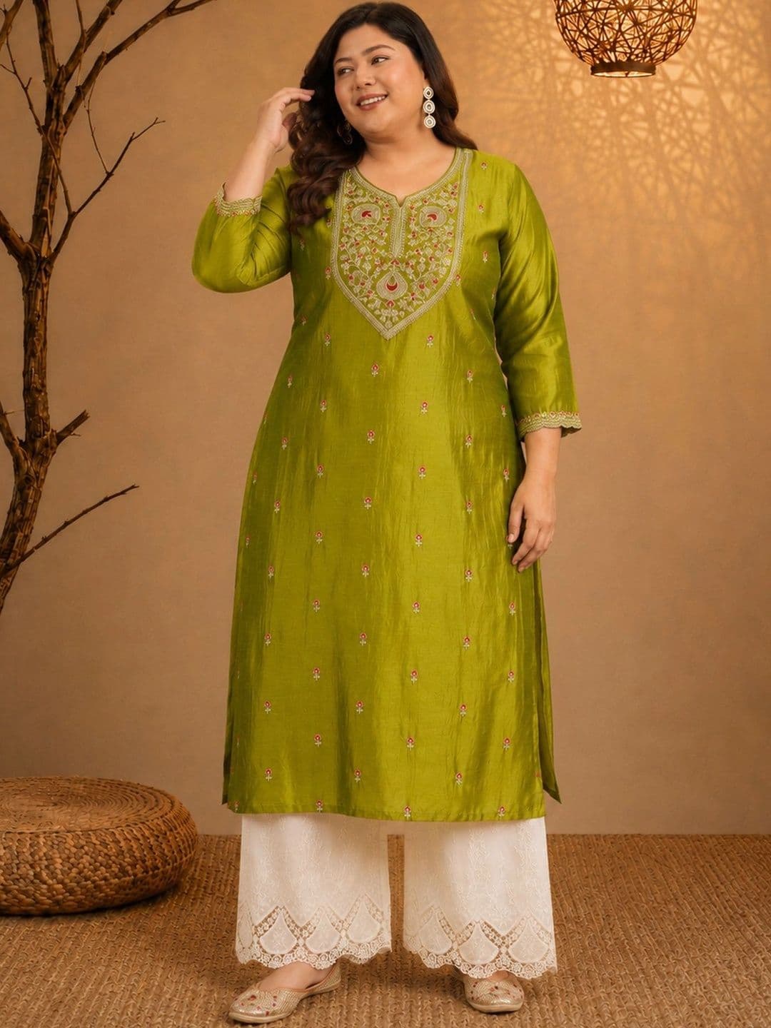 FULL BLOOM Women Ethnic Motifs Embroidered Kurta - view 1
