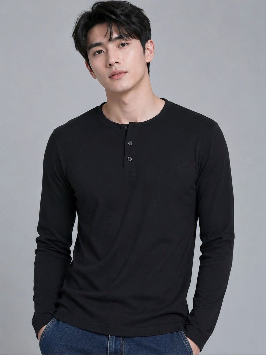 Imsa Moda Men Henley Neck Pockets T-shirt - view 1