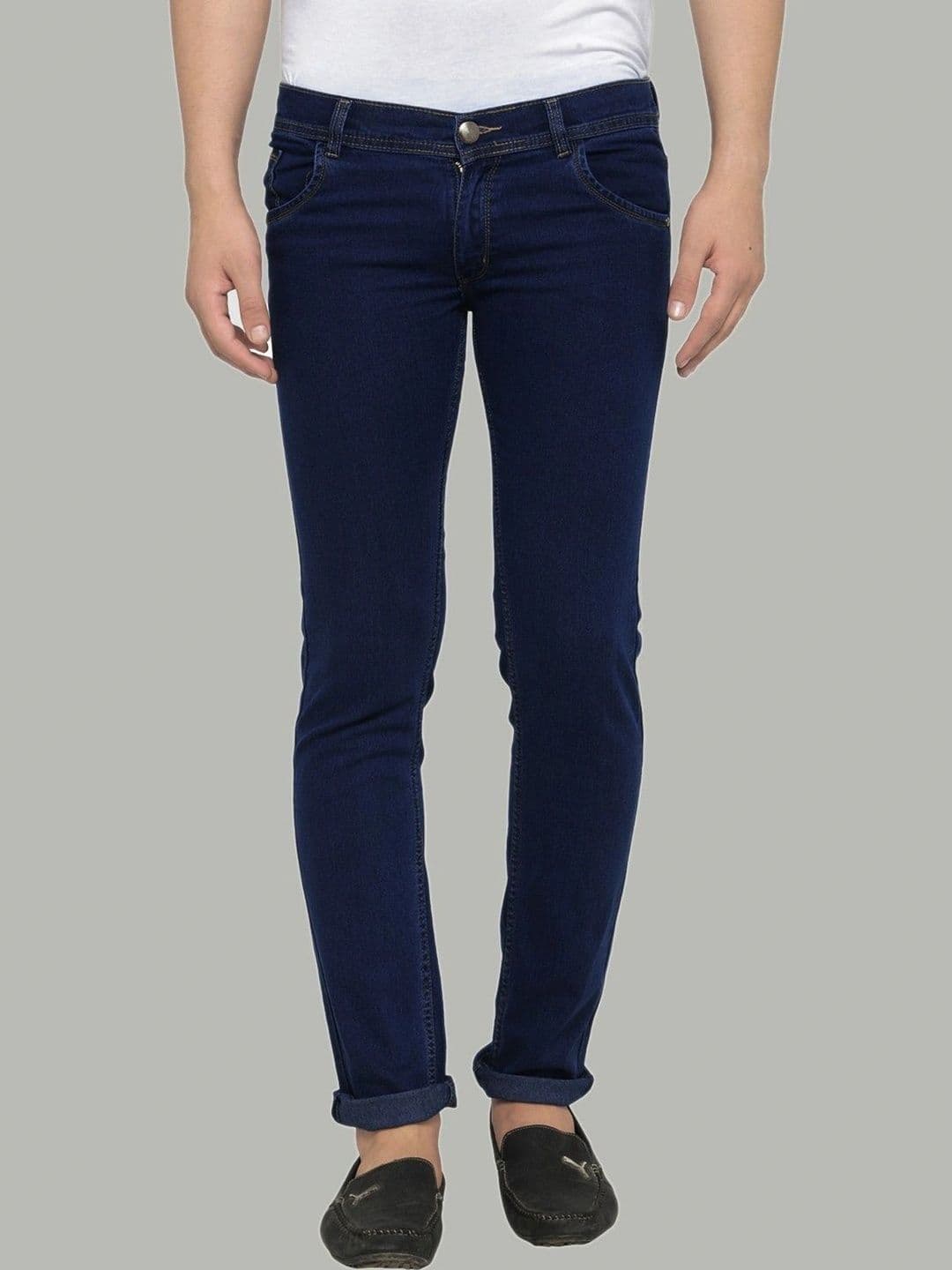 MASTERLY WEFT Men Slim Fit Mid-Rise Stretchable Jeans - view 1