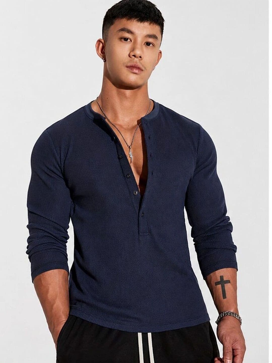 The Modern Soul Men Henley Neck T-shirt - view 1