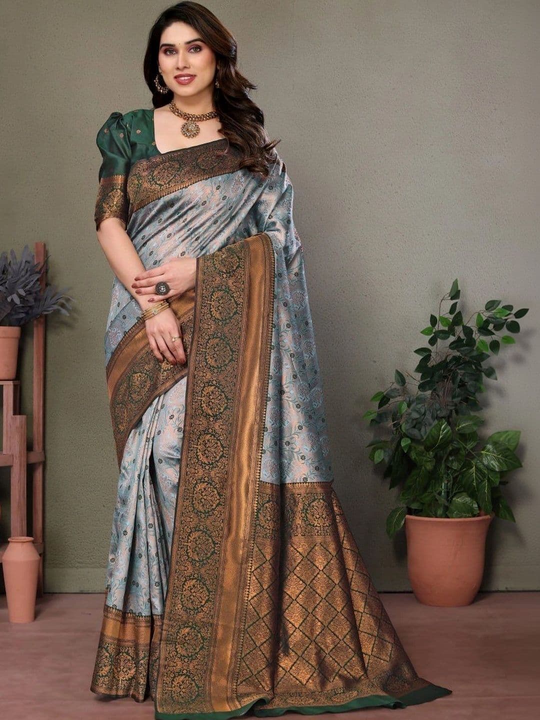 ELAIRA DESIGNS Woven Design Zari Art Silk Designer Banarasi Saree - view 1