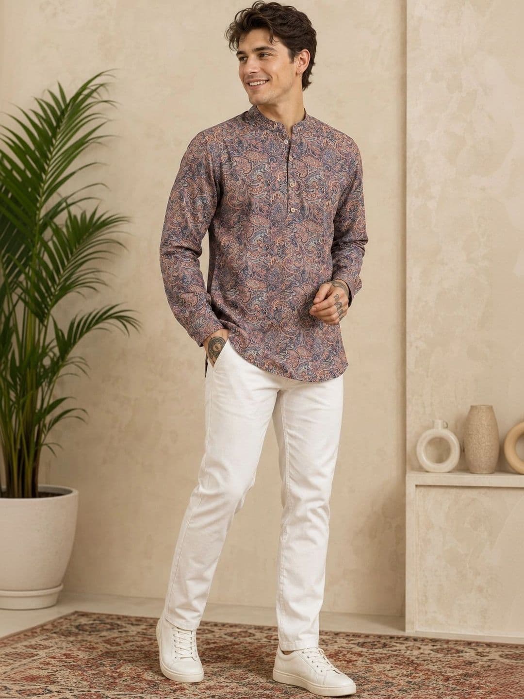 HERE&NOW Men Paisley Printed Kurta - view 1