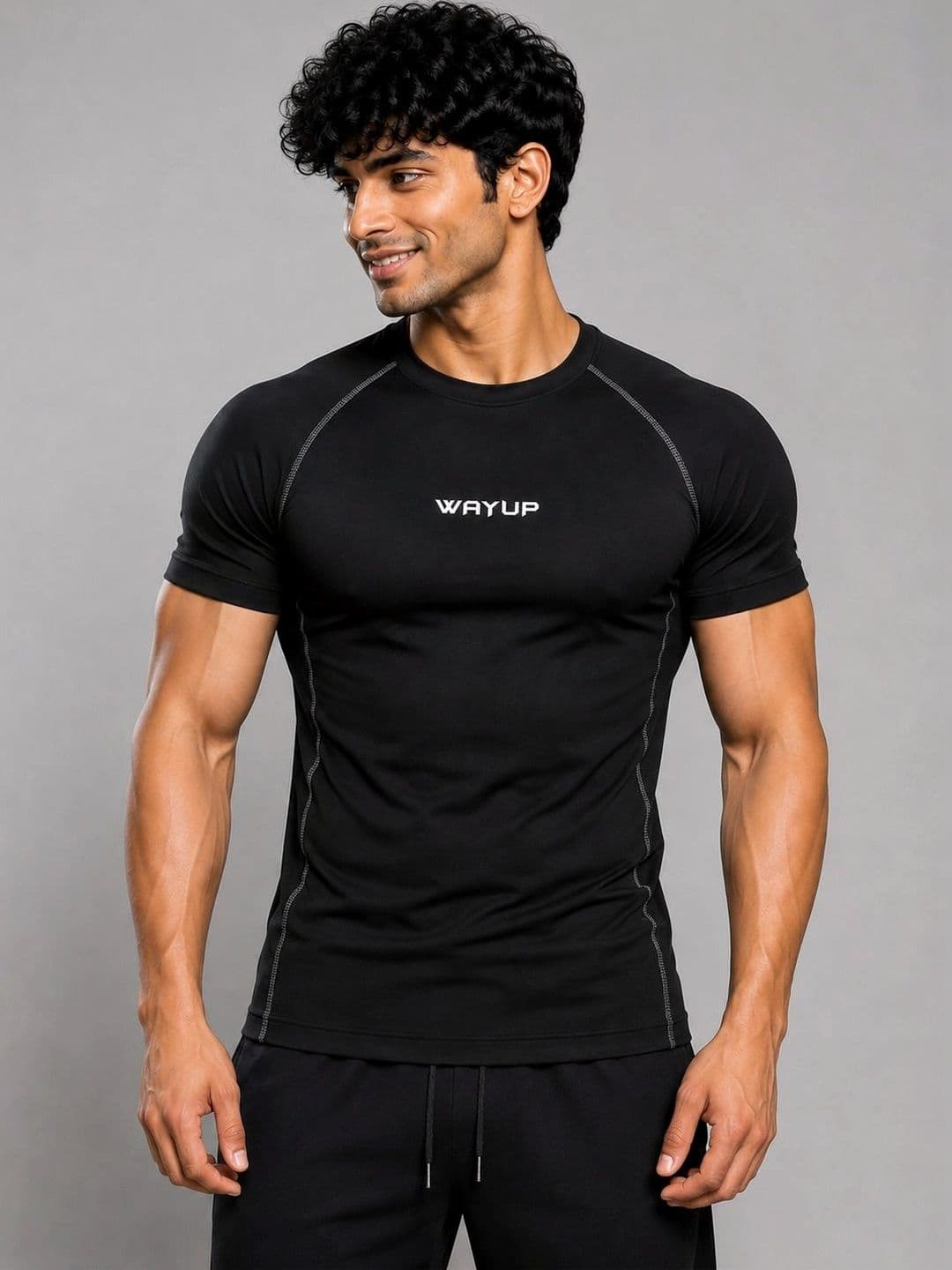 WAYUP Men Brand Logo Dri-FIT Compression T-shirt - view 1