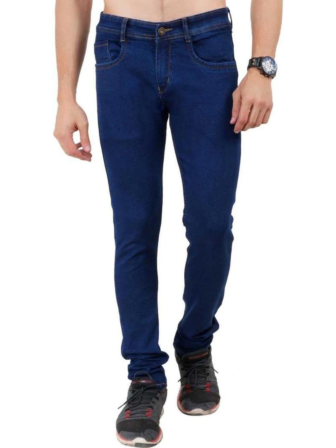 MASTERLY WEFT Men Slim Fit Mid-Rise Stretchable Jeans - view 1