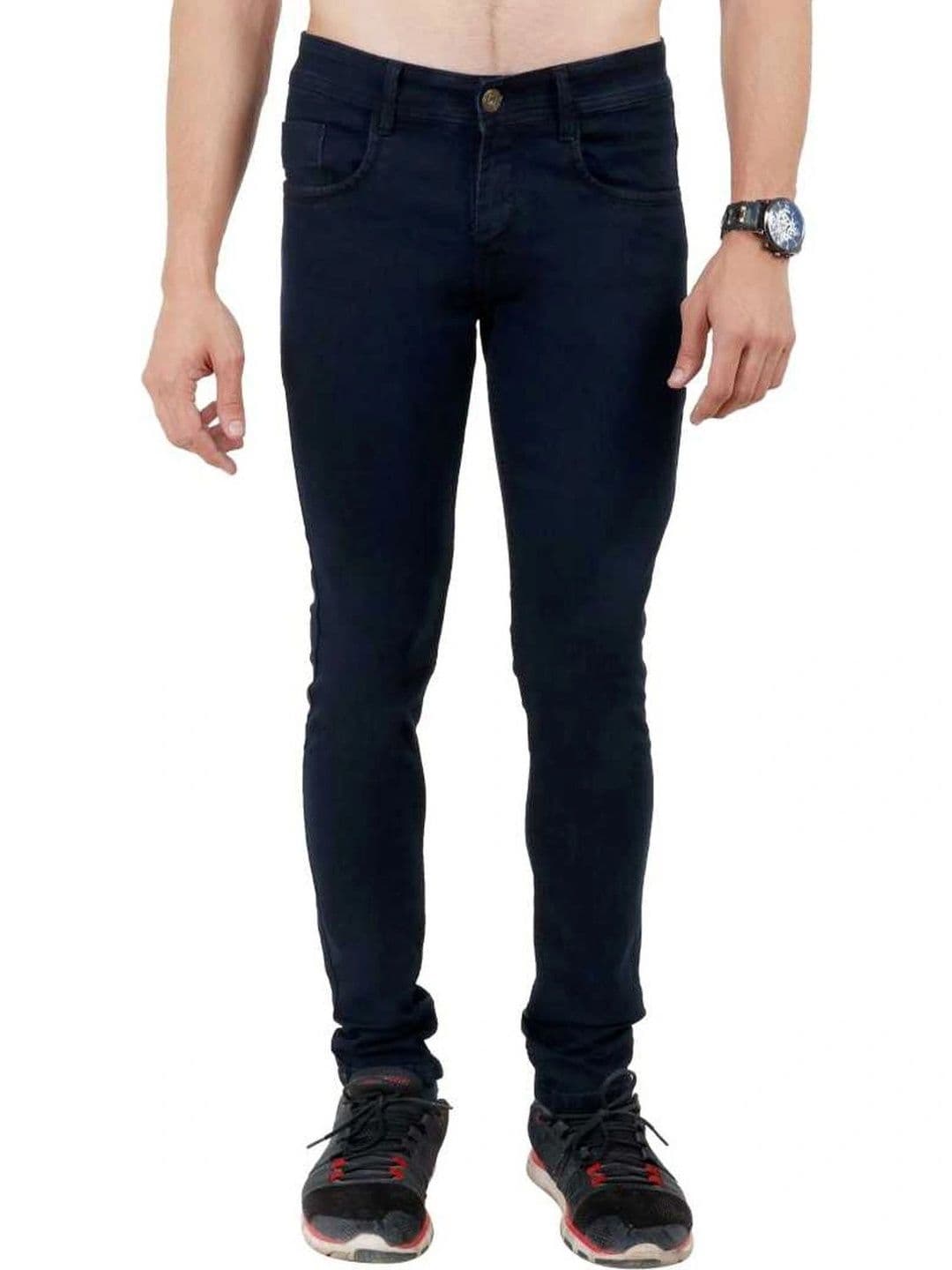 MASTERLY WEFT Men Slim Fit Mid-Rise Stretchable Jeans - view 1