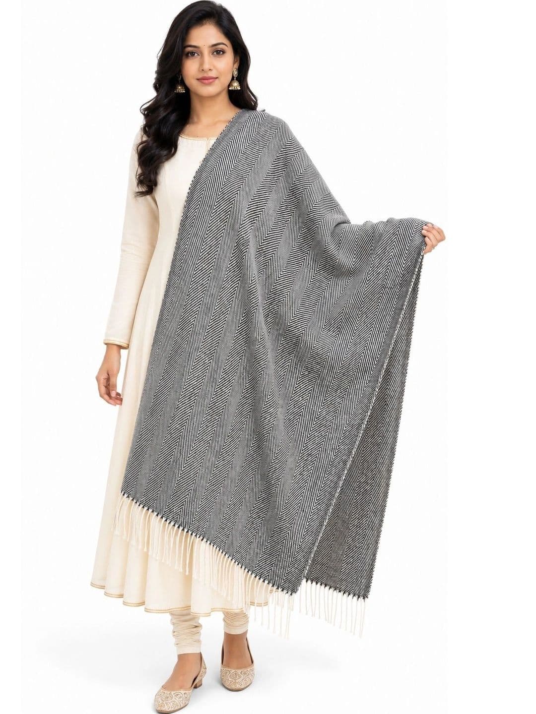 Manra Women Geometric Woven Design Shawl - view 1