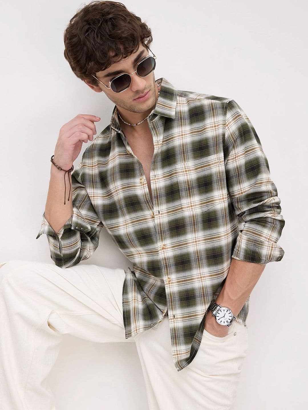 VASTRADO Men Classic Slim Fit Checked Casual Shirt - view 1