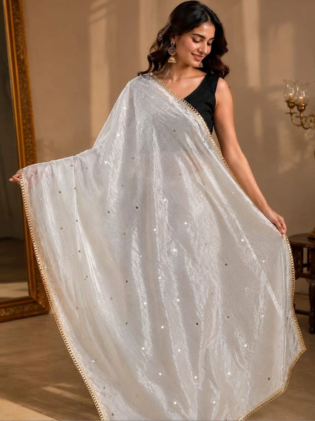 Karthav Fashion Dupatta with Sequinned - view 1