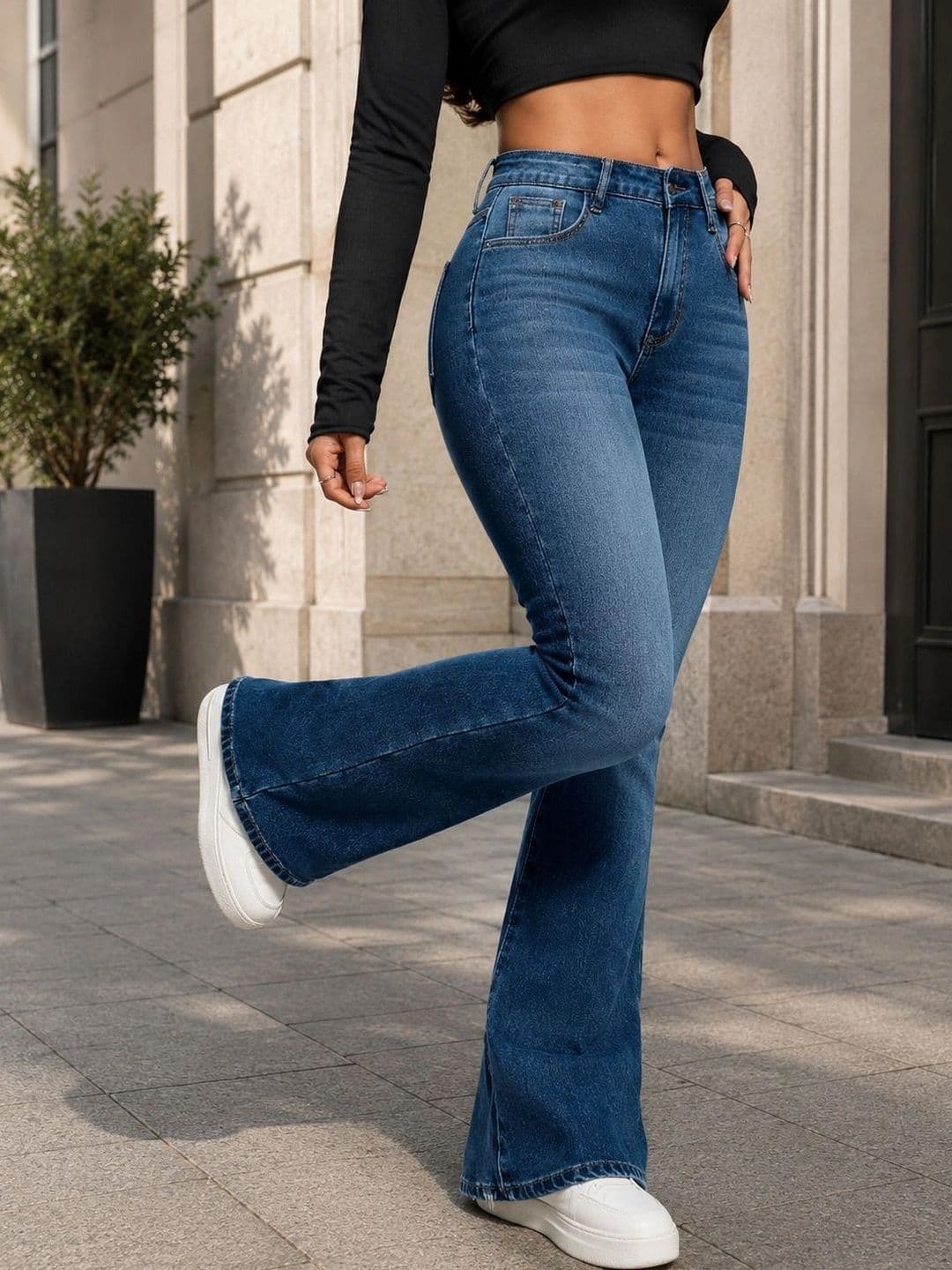 AAV2 Women Relaxed Fit High-Rise Stretchable Jeans - view 1
