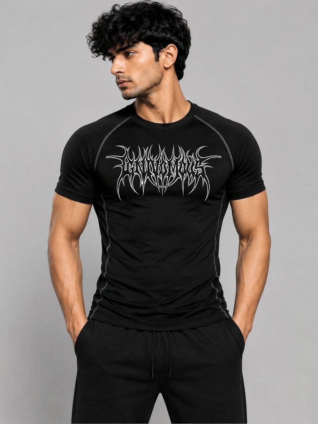 WAYUP Men Printed Dri-FIT Compression T-shirt - view 1
