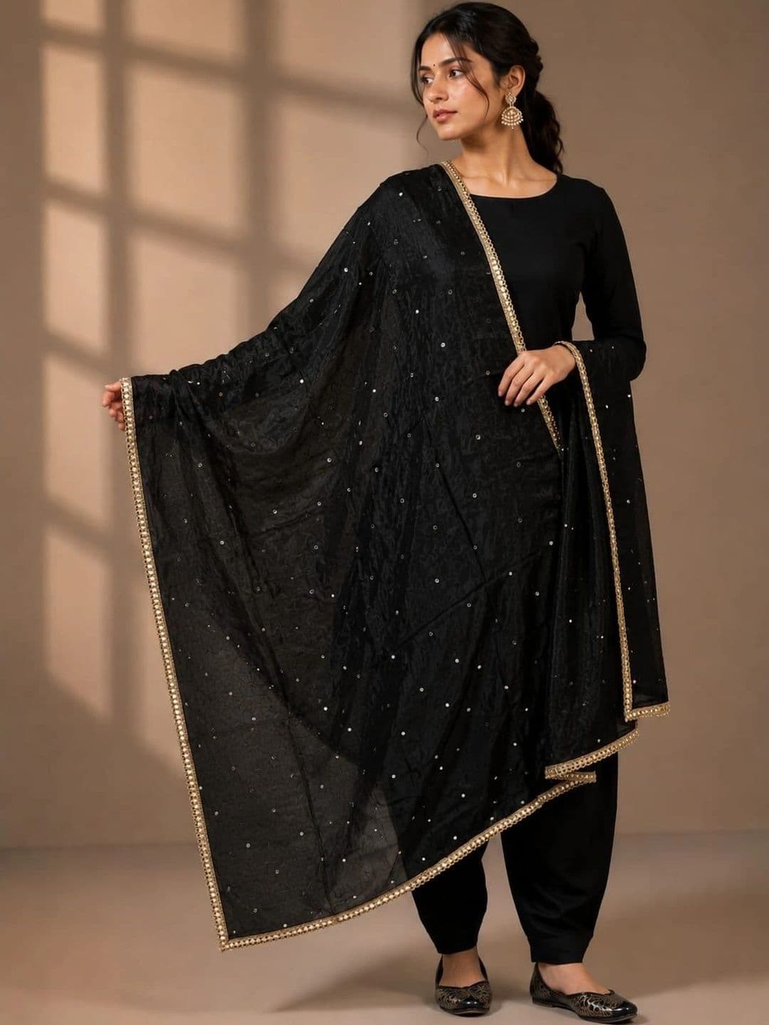 Karthav Fashion Dupatta with Sequinned - view 1