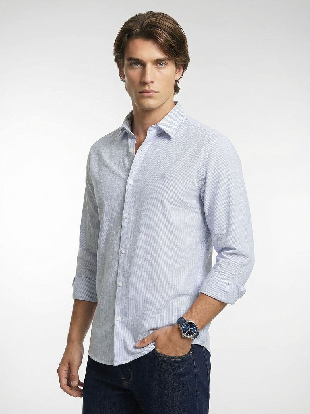 French Connection Striped Pure Cotton Casual Shirt - view 1