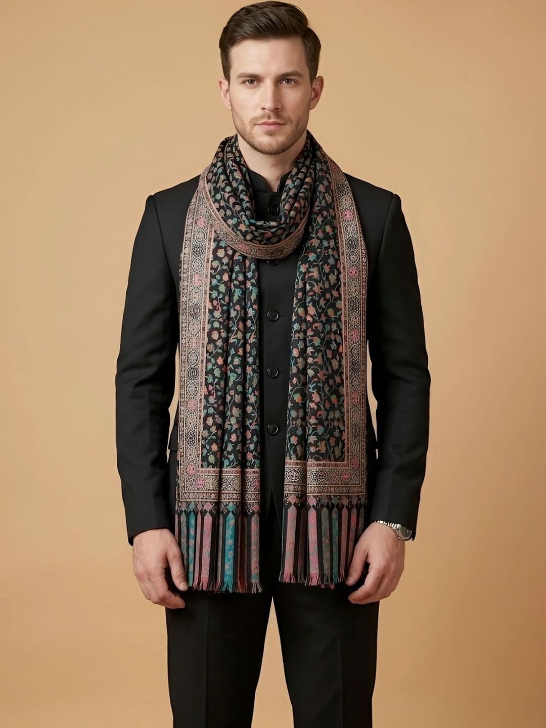 MUFFLY Men Embroidered Stole - view 1