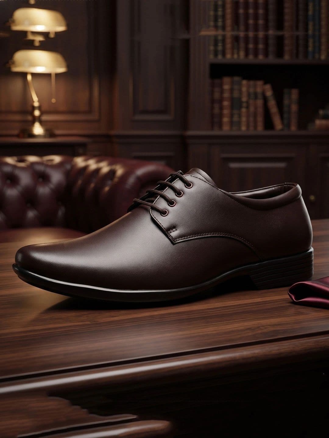 HikBi Men Leather Pointed Toe Lace-Ups Formal Derbys - view 1