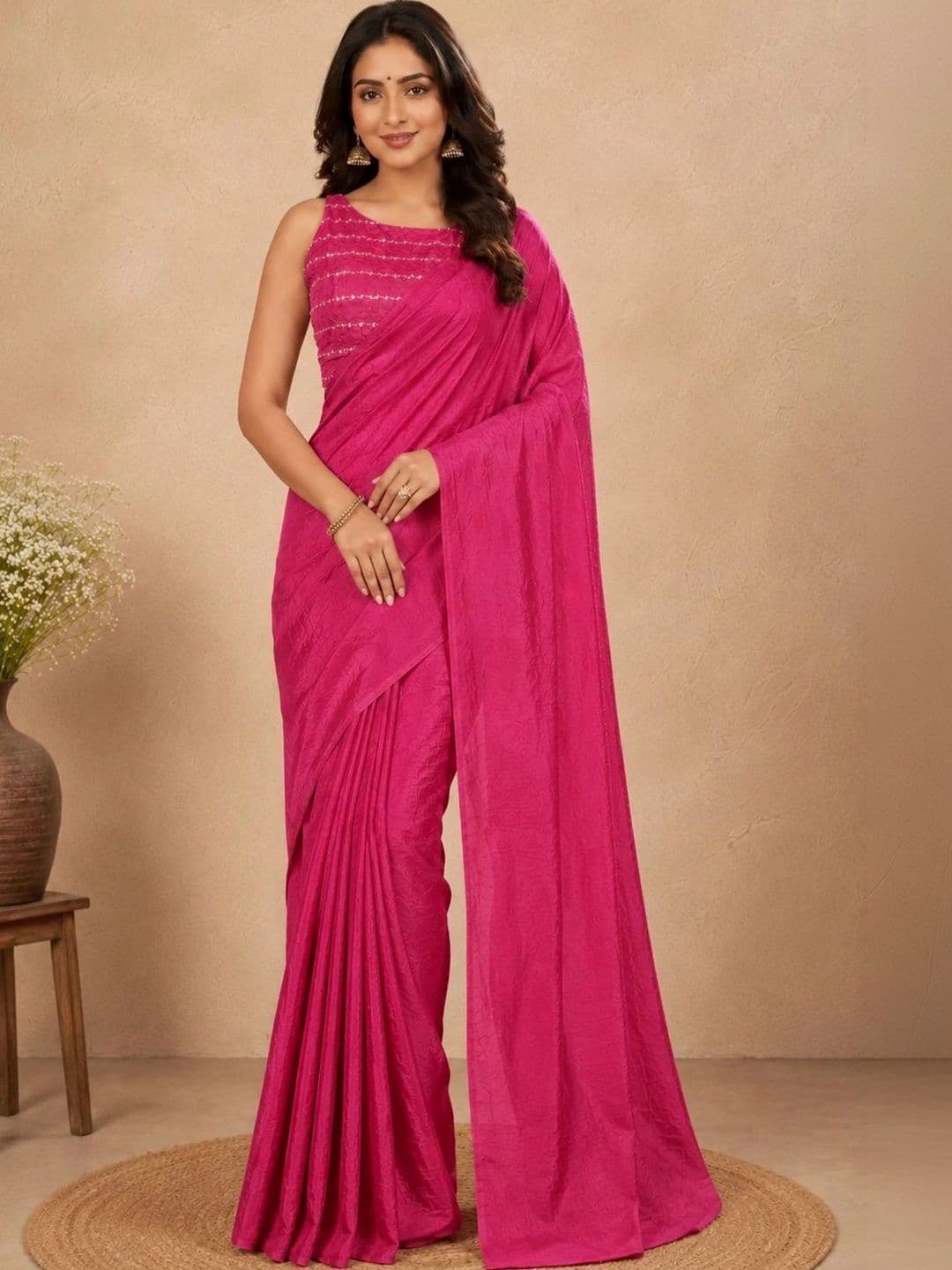 VRAGI Sequinned Saree - view 1