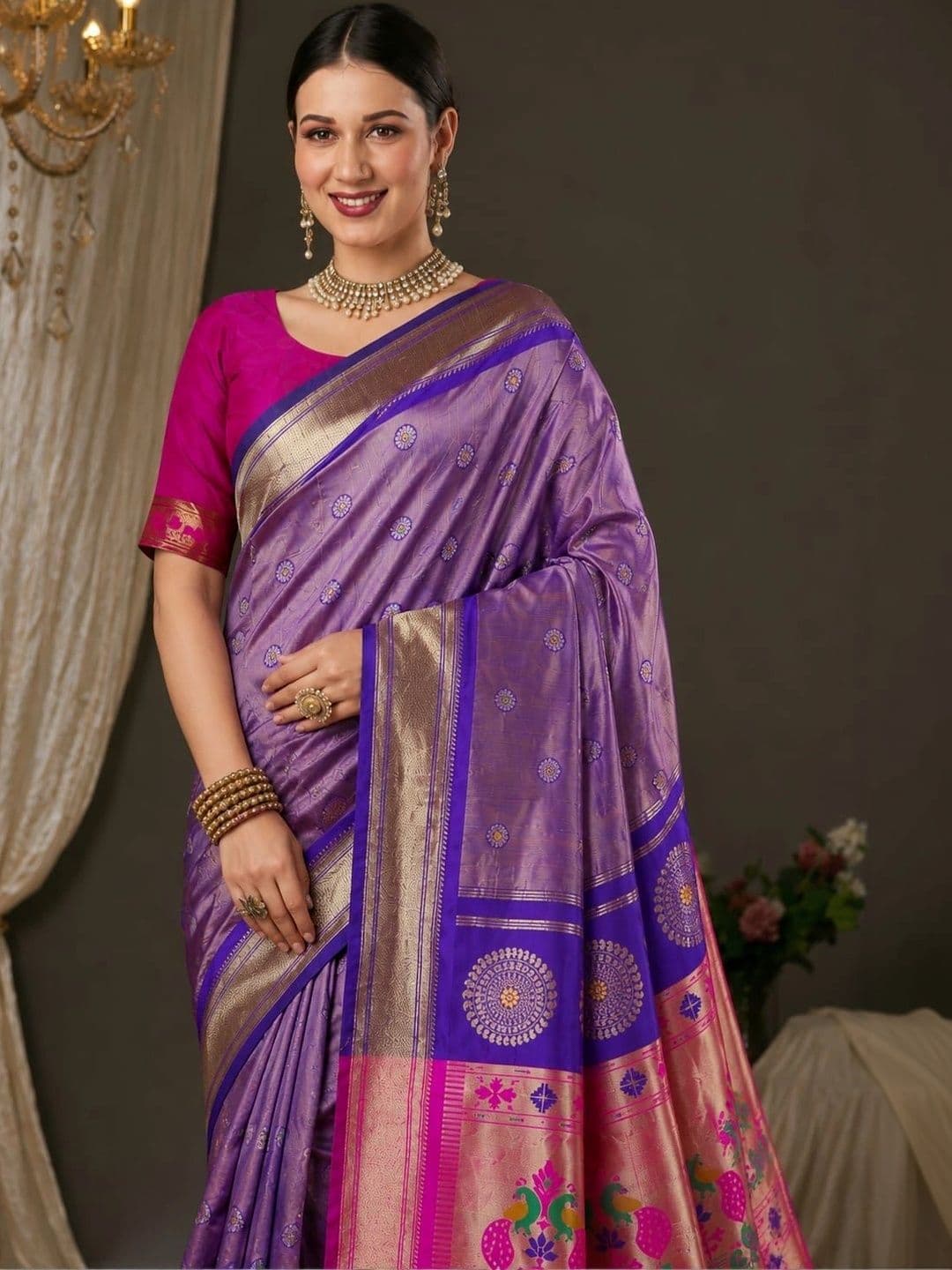 vastranagari Woven Design Zari Art Silk Designer Banarasi Saree - view 1