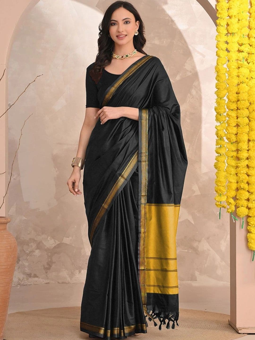 KALINI Zari Designer Gadwal Saree - view 1