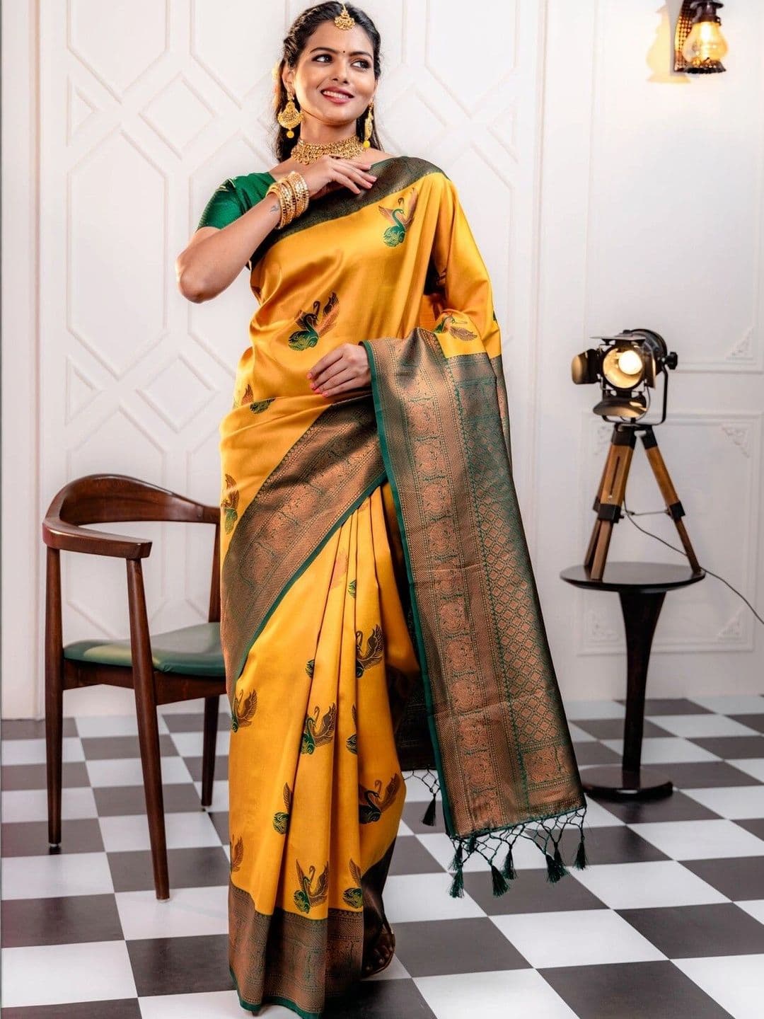 VS MALL Woven Design Zari Banarasi Saree - view 1