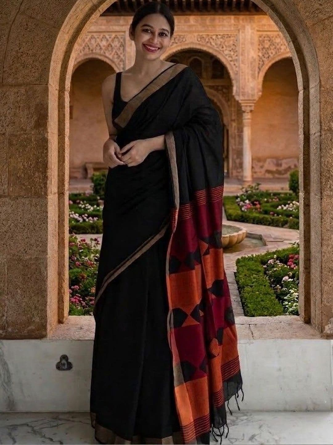 Vmdesigns Woven Design Zari Art Silk Banarasi Saree - view 1