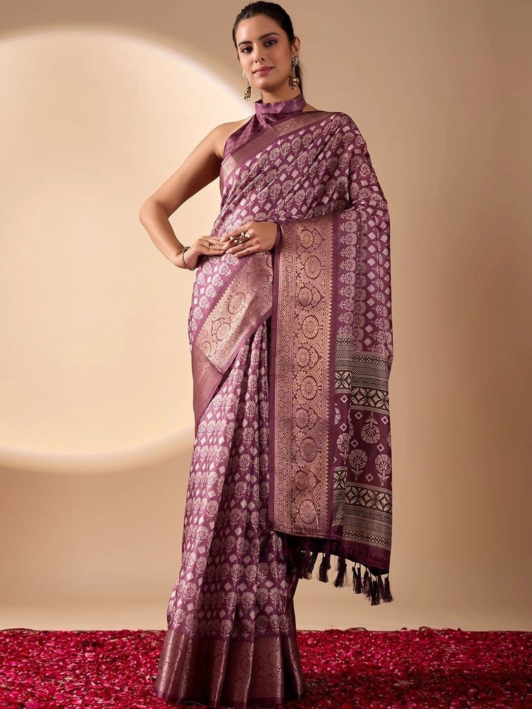 Moda Rapido Zari Silk Blend Designer Saree - view 1