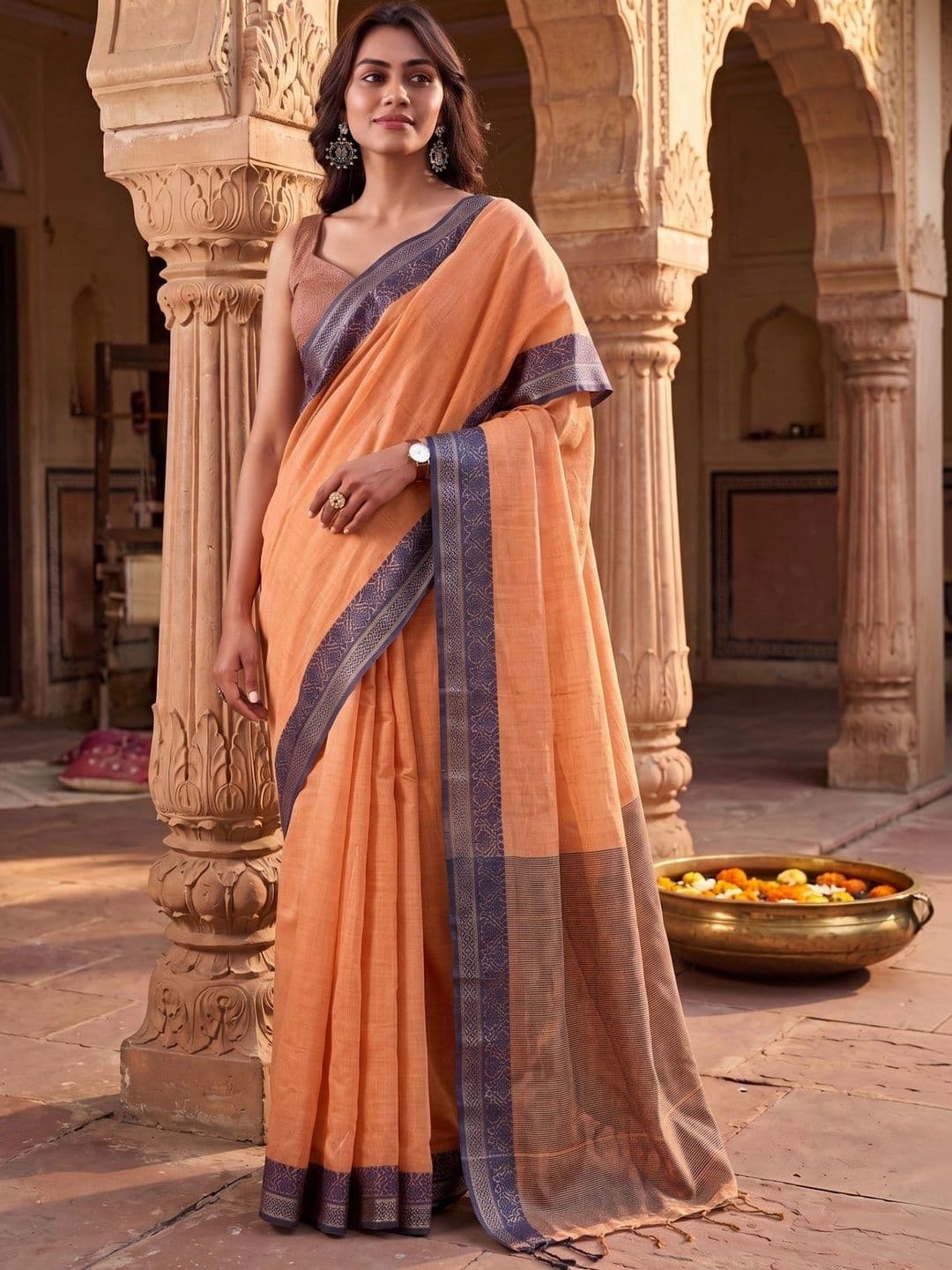 Madhuhansh Woven Design Silk Cotton Patola Saree - view 1