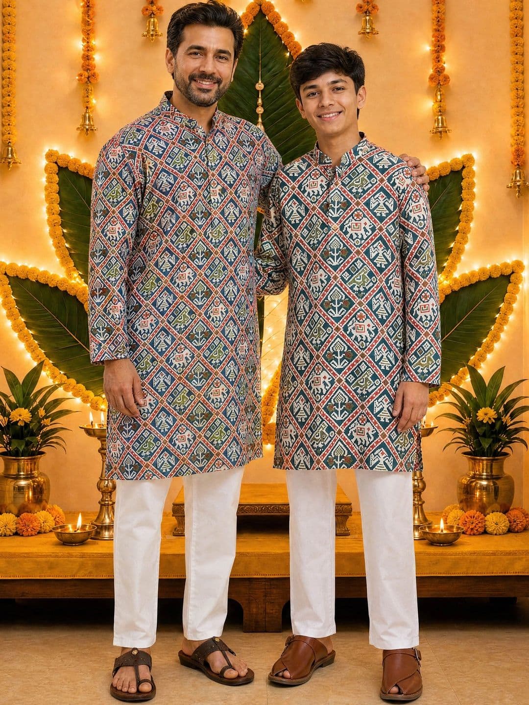 VASTRAMAY Men Ethnic Motifs Printed Kurta - view 1