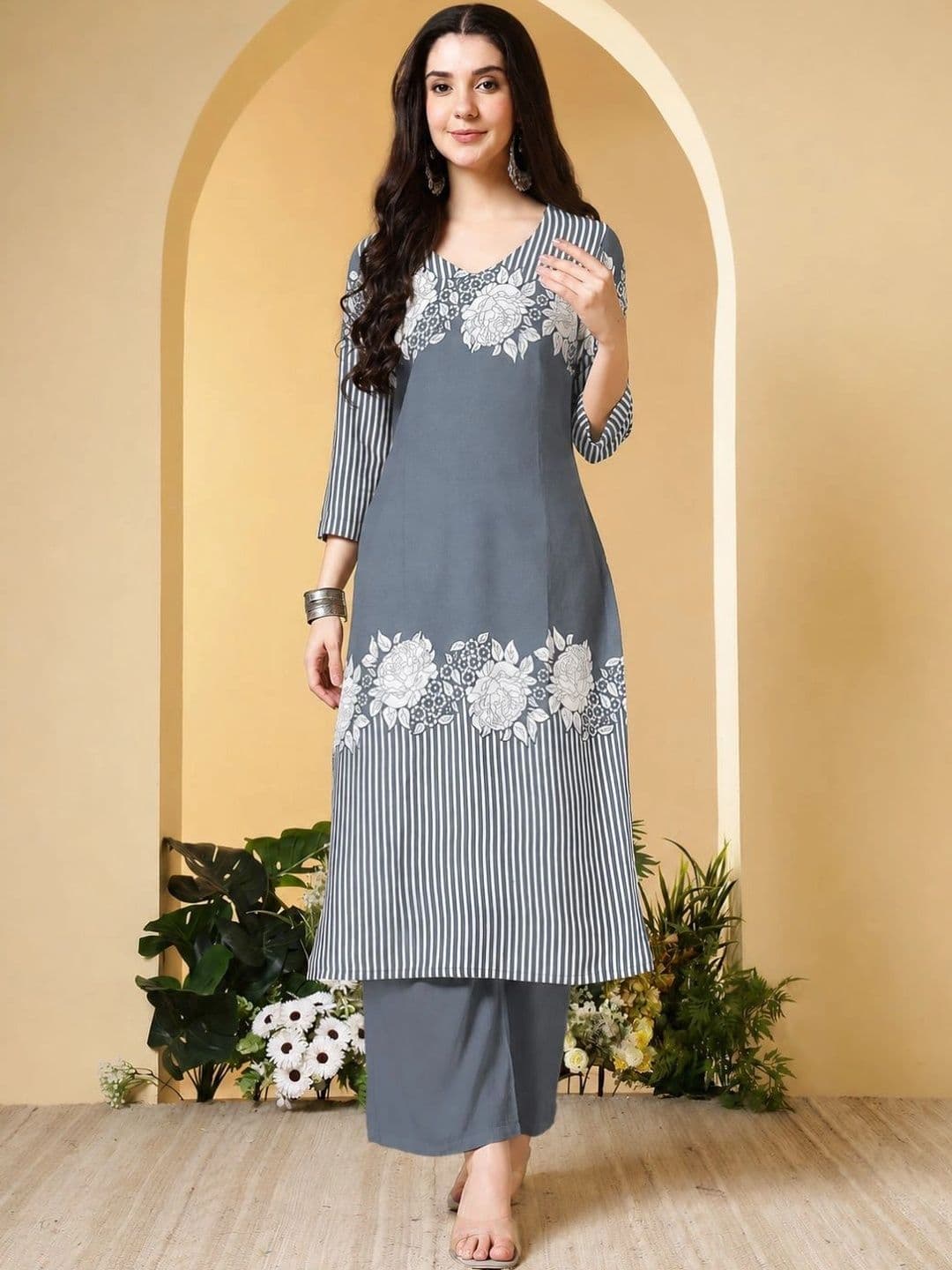 AMOUS Women Floral Printed Floral Kurti - view 1