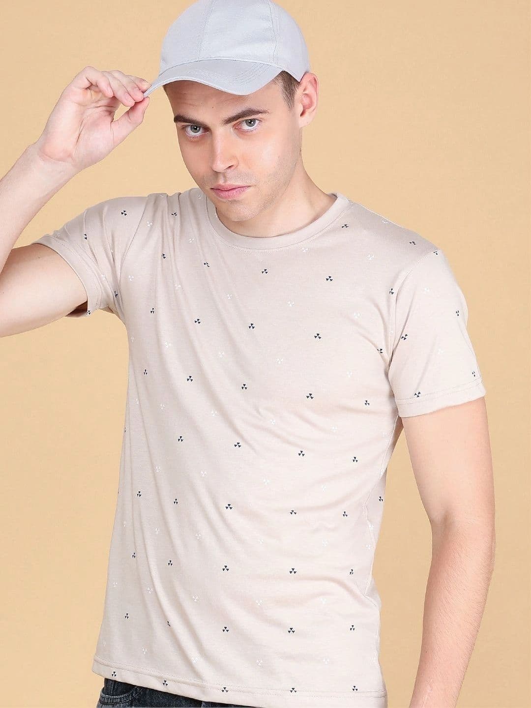 V-Mart Men Printed Round Neck Slim Fit T-shirt - view 1