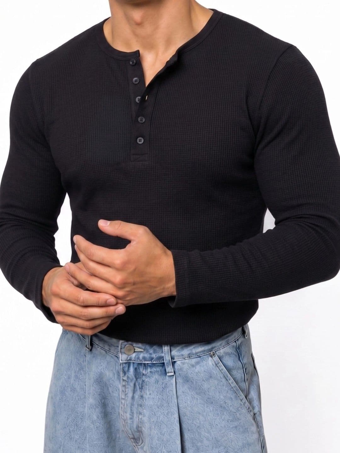 Azizan Men Henley Neck T-shirt - view 1
