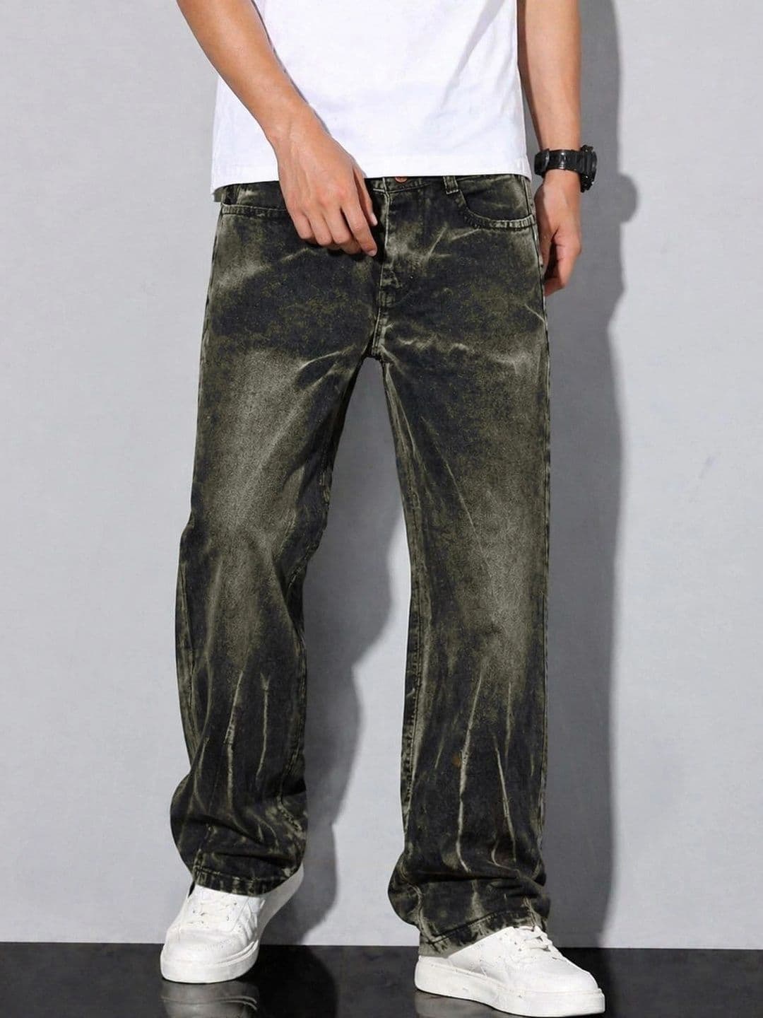 VERTICALS Men Straight Fit Mid-Rise Jeans - view 1