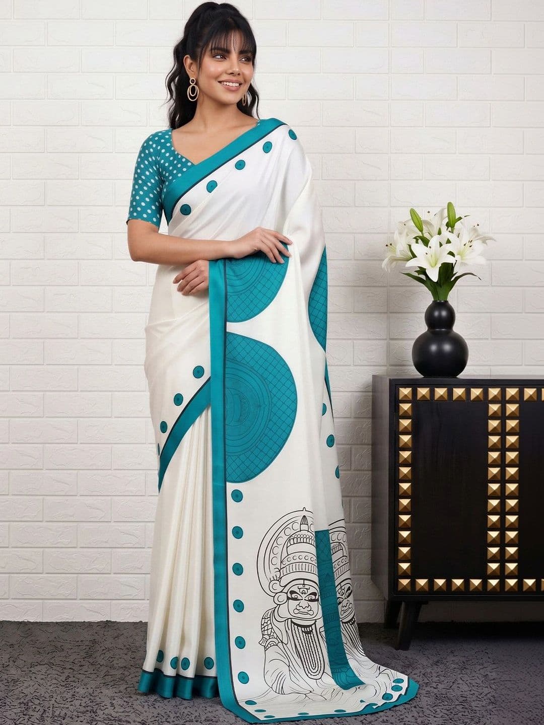 Anouk Women Ethnic Motifs Satin Designer Banarasi Saree - view 1